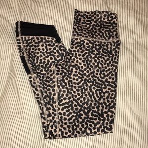 Pink and black dot Lululemon leggings